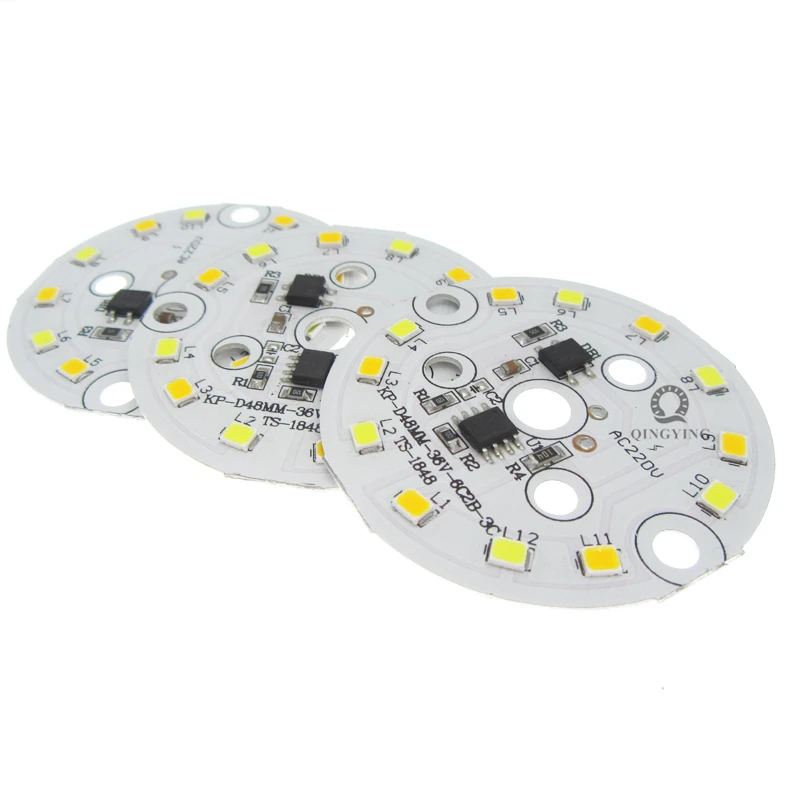 10 шт. 5 Вт 7 2835 SMD переменный ток 220 В фотопластина белый/теплый белый два цвета в