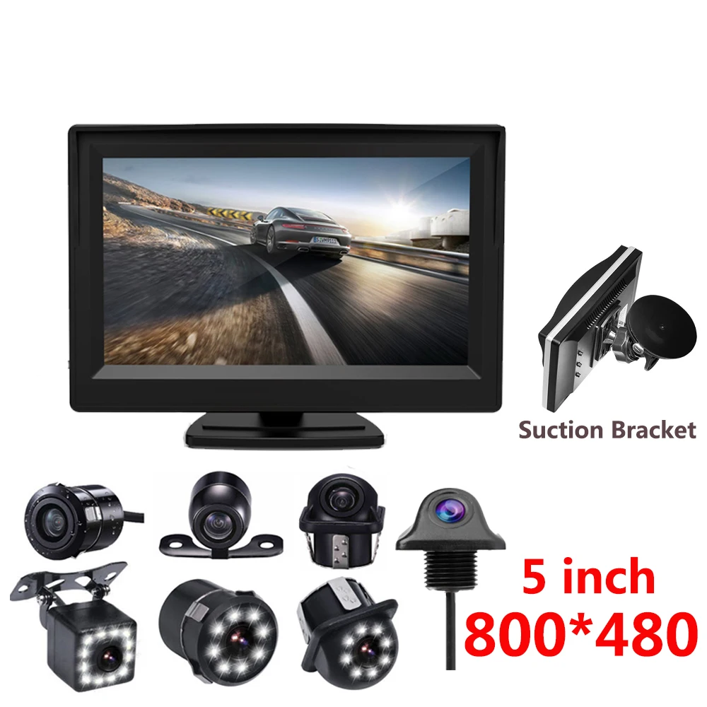 Парковочная система 2 в 1 TFT 5 &quotHD Автомобильный монитор с 170 градусов