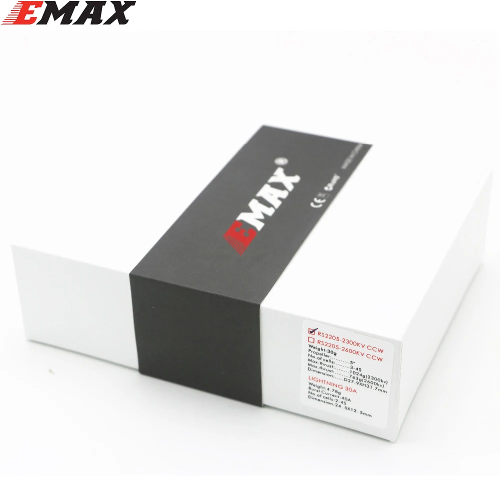 4 шт. оригинальный EMAX RS2205 2300 кв/2600 кв бесщеточный двигатель CCW + молния 30 А мини