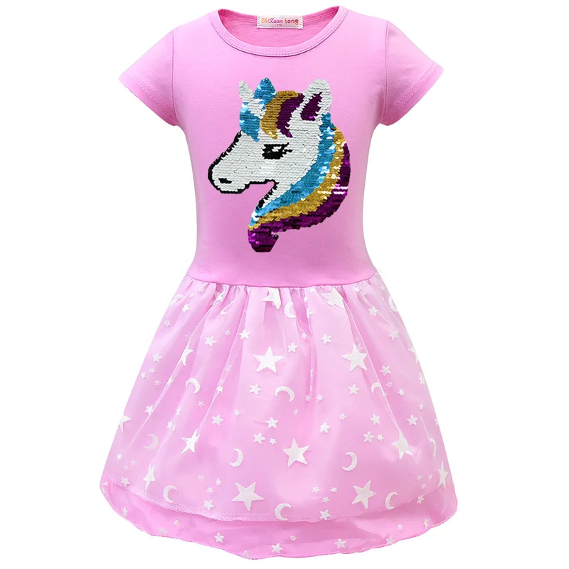 2019 Baby Girls Unicorn Costume for Kids Children Party Dresses Clothes kids Princess unicornio vestido girls christmas dress | Детская
