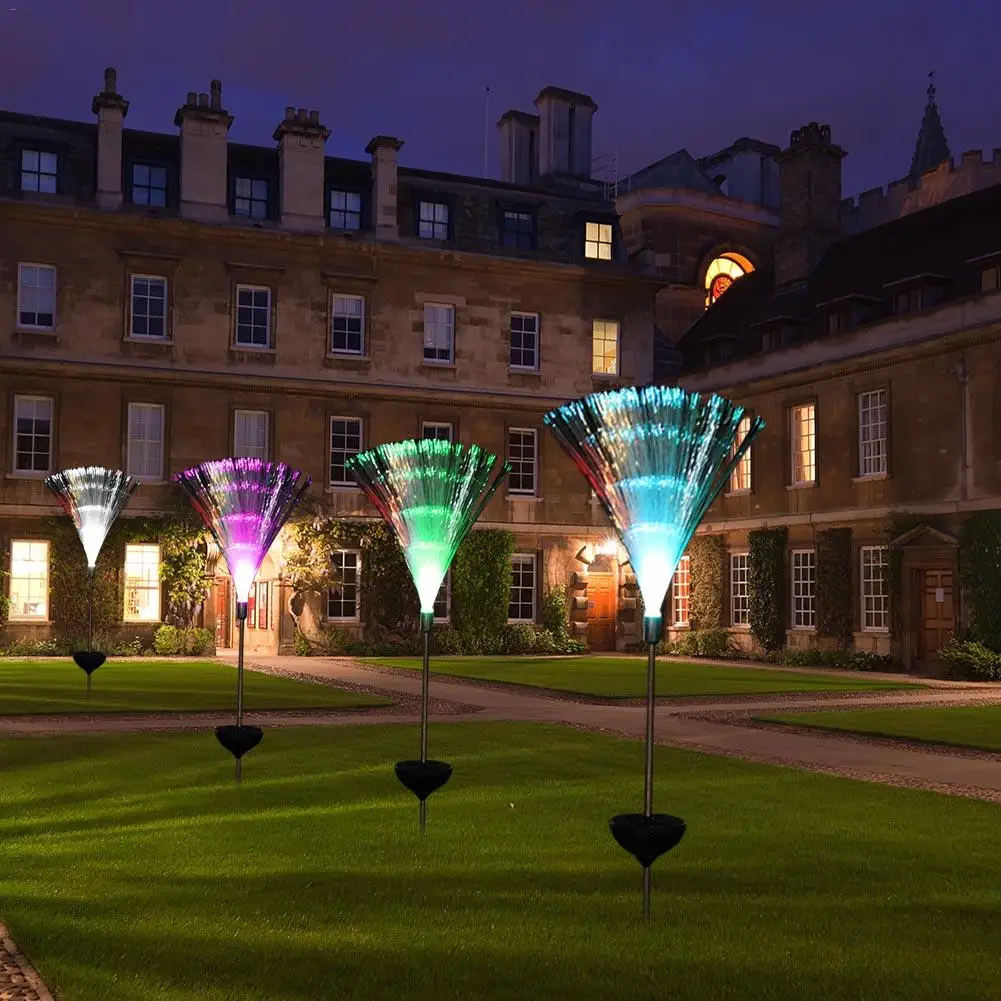 LAIDEYI 2 шт. наружная светодиодная Солнечная оптическая волоконная лужайка лампа