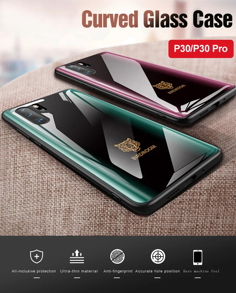 Для huawei P30 Pro изогнутый стеклянный чехол P30 Pro Чехол Противоударная задняя крышка силиконовый мягкий край для huawei P 30 Pro защитная оболочка
