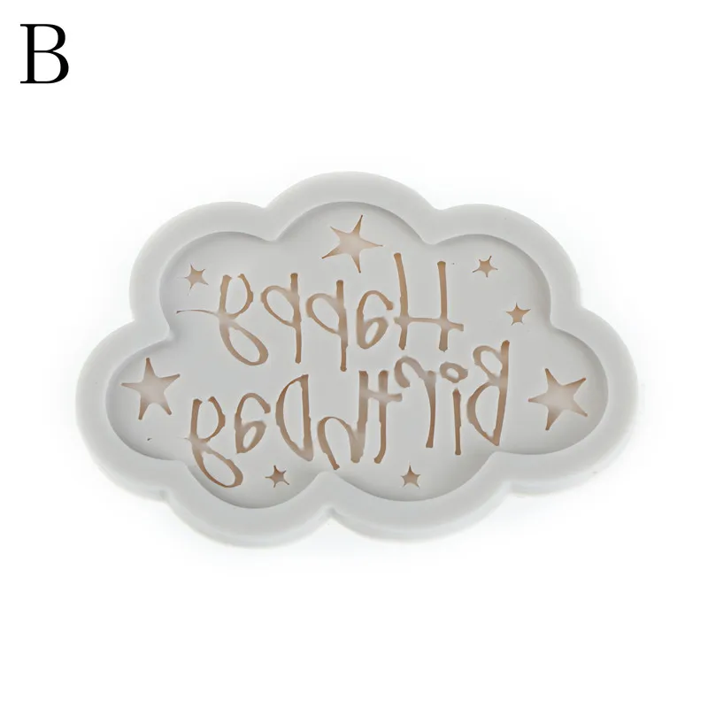 Силиконовая форма для торта с надписью на день рождения инструмент украшения