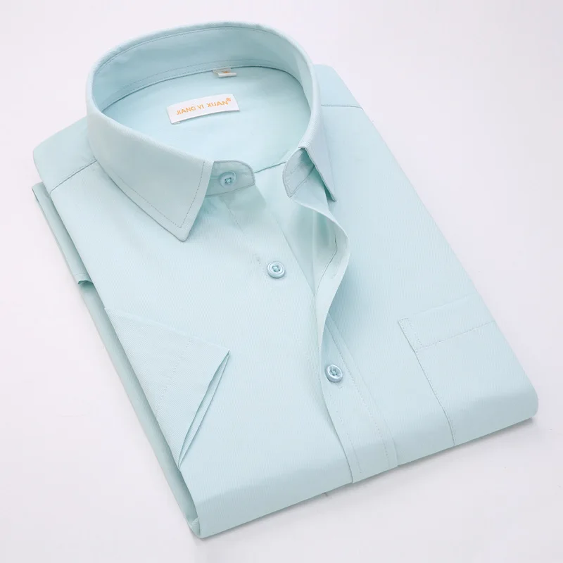 Мужские летние приталенные повседневные рубашки с коротким рукавом в клетку Chemise