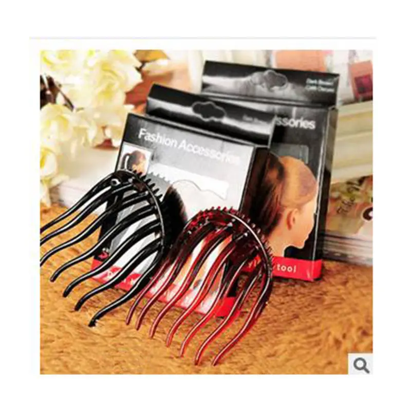 Популярные вставки для объема волос зажим буффантный хвостик гребень заколки