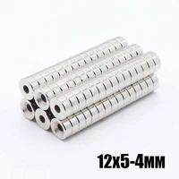 100pcs 12x5 4 mm super strong round neodymium countersunk ring magnets 12 mm x 5 mm hole 4 mm rare earth n35