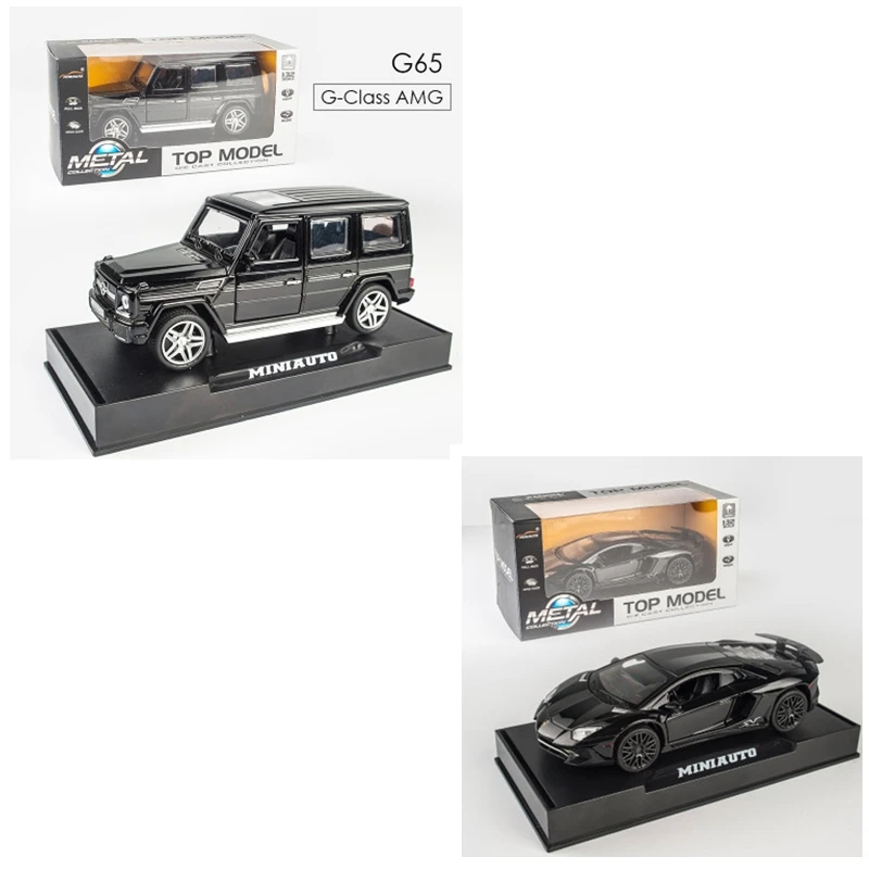 Package1-With box KIDAMI 1:32 Сплав G65 SUV AMG литая под давлением игрушка, модель автомобиля автомобильный прицеп автомобиль со звуковым светом Подарочная коллекция для мальчиков Горячие WEELS - Color: Package1-With box