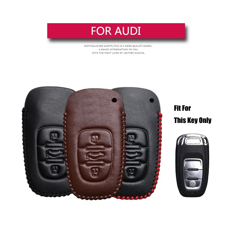 KUKAKEY кожаный чехол для автомобильного ключа Audi A4L A6L Q5 A5 754C / 754G Smart Protect Shell Key Holder Car