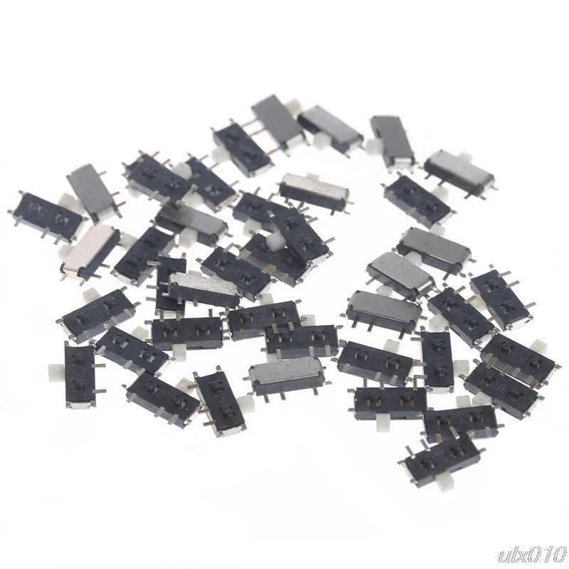 50 шт. мини 7 Pin ВКЛ/ВЫКЛ 1P2T SPDT MSK 12C02 SMD тумблер скользящий переключатель для MP3 MP4 S08