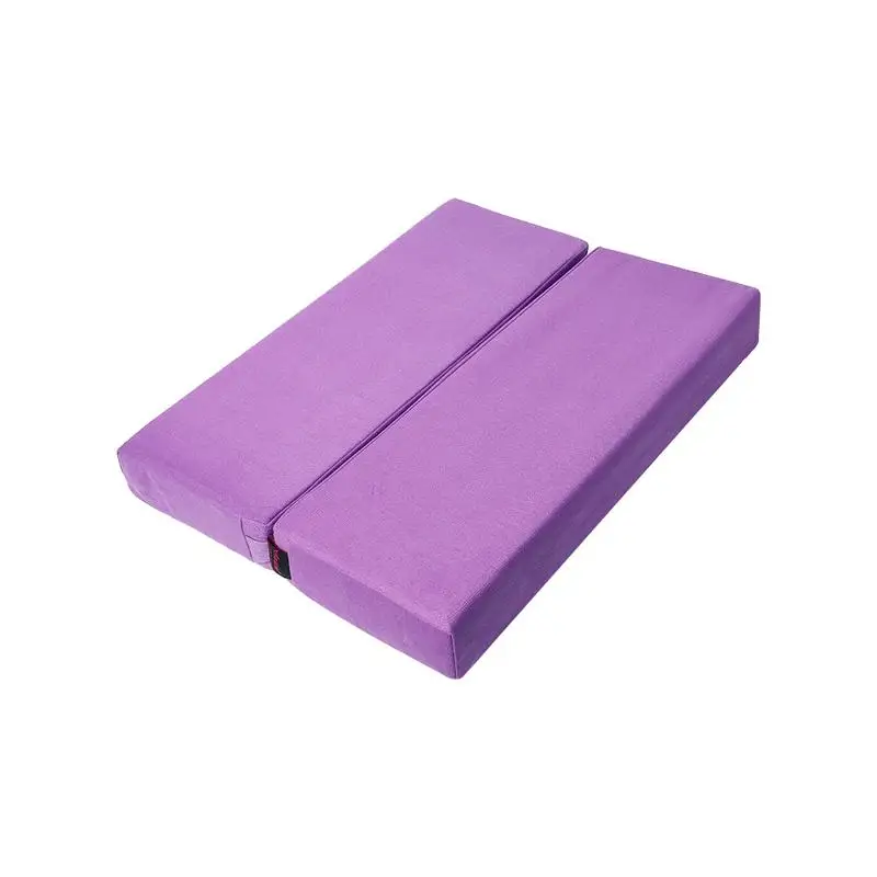 Purple Полиуретановая складная подушка для йоги Инь прямоугольная капок наполнение моющаяся крышка органический хлопок подушка для трубка для йоги подушка - Цвет: Purple