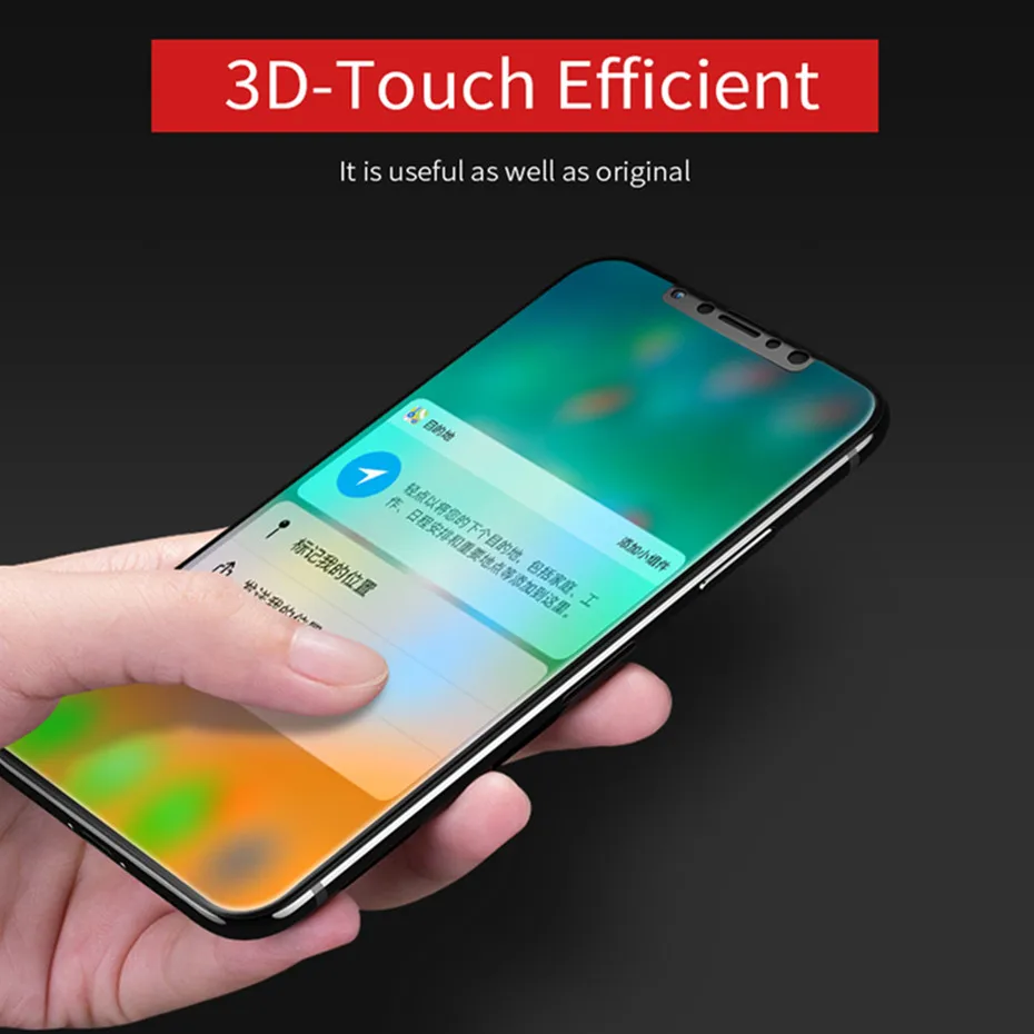 3D полное покрытие из закаленного стекла для iphone XS X XR max Защитная пленка экрана
