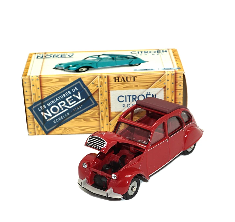 1/43 NOREV металлическая литая под давлением модель 2 CV зеленый и красный AZL CL1522 Rouge Corsaire