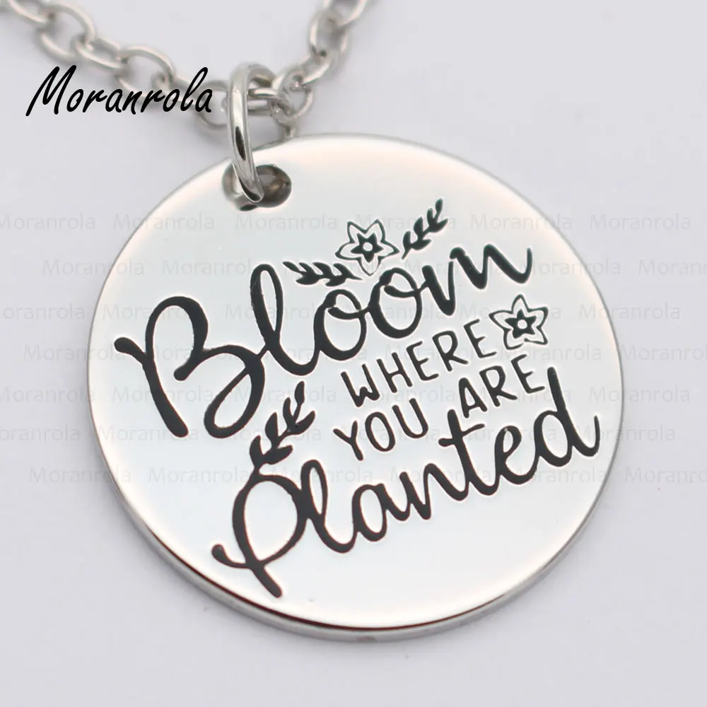 Новый брелок с медным ожерельем arried &quotBloom Where You seated&quot очаровательные украшения