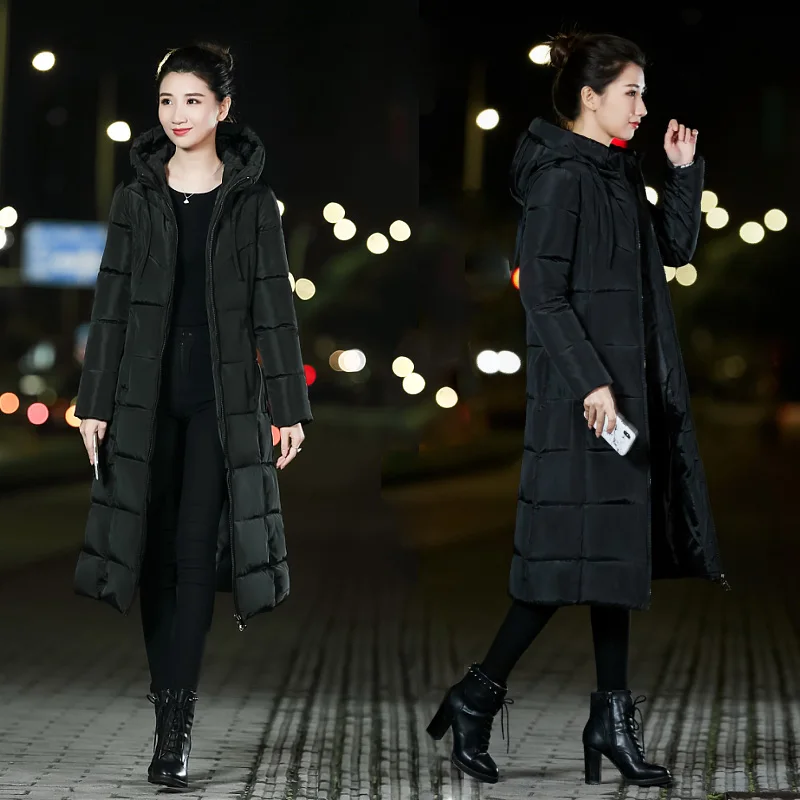 Женское X-long Parkas M-6XL Wateproof Windproof-25 градусов синтепон зимний Базовый Стиль