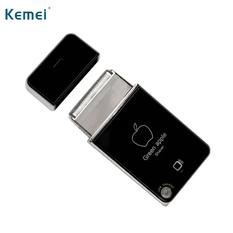Kemei зарядка через USB Для мужчин бритвы Портативный Электрический триммер волос