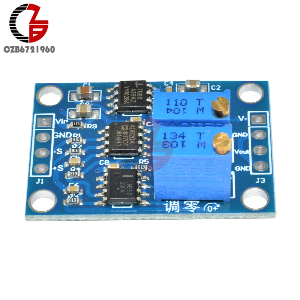 Преобразователь напряжения Minivolt DC 12 В AD620 Microvolt модуль усилителя сигнала Плата 1
