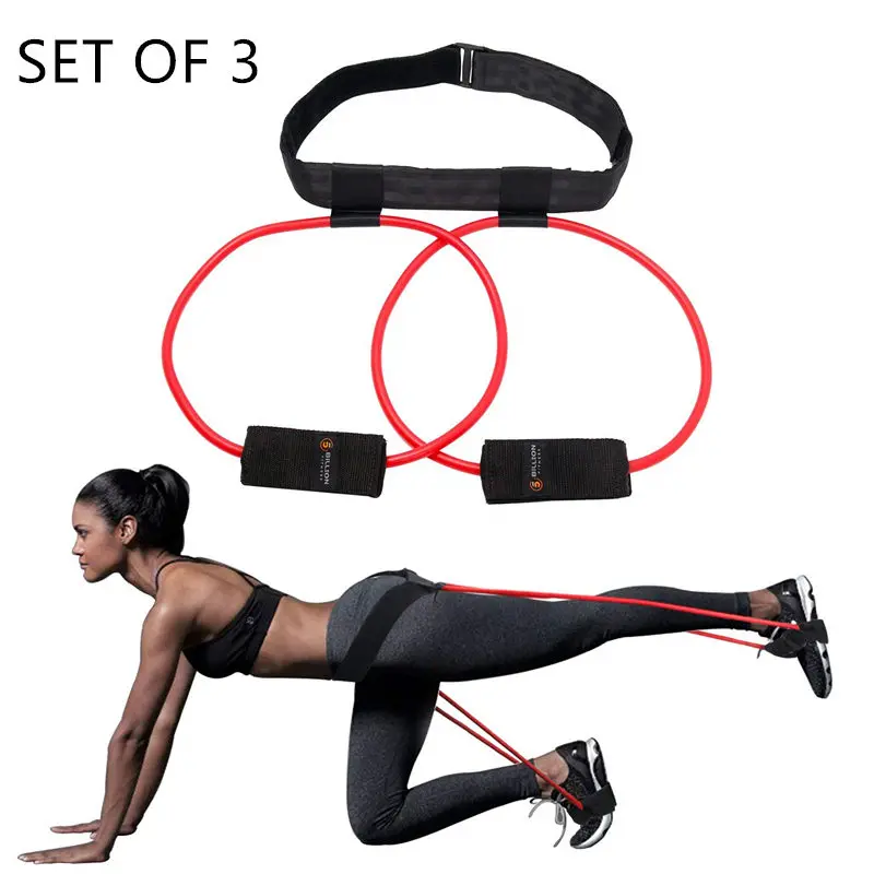 Набор из 3 попа набор эспандеров упражнений ремень системы и ног ленты для