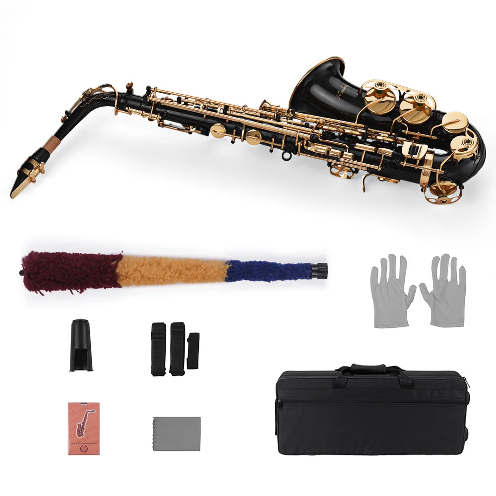 Альт саксофон Muslady Eb из латуни Лакированное золото 82Z тип ключа древесный