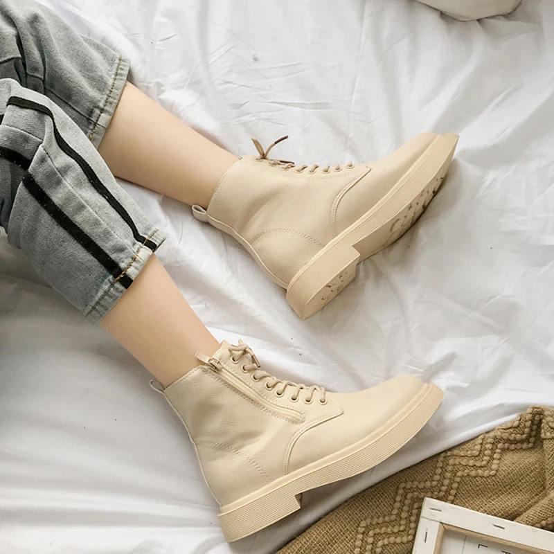 Женские ботинки Martin в Корейском стиле универсальная обувь Женская бархатная