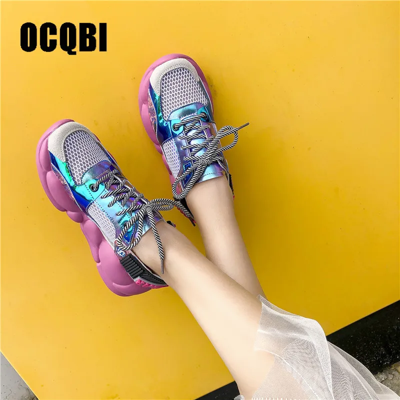 Женские кроссовки из сетчатого материала на шнуровке Повседневная дышащая обувь