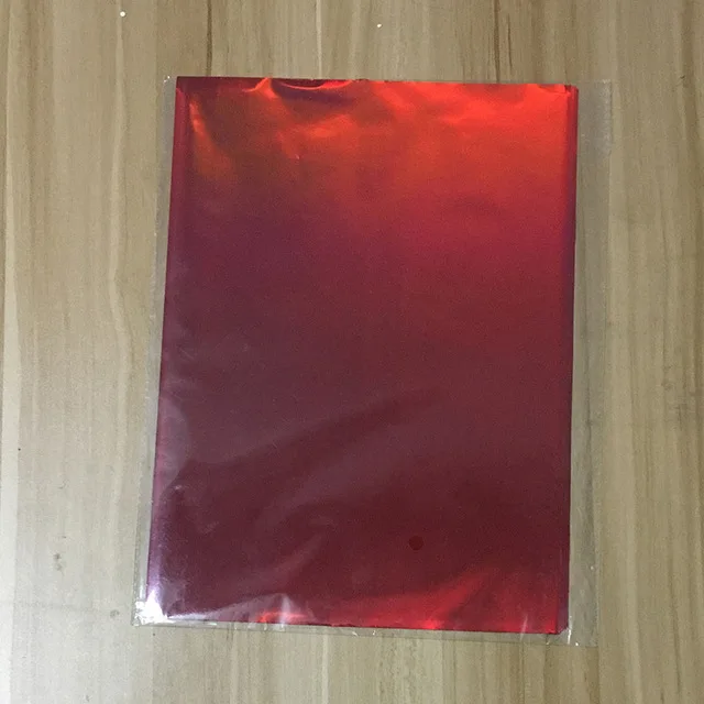 Laser Red 50 шт. золотой черный красный горячего тиснения фольги бумажный ламинатор для ламинирования переноса на элегантность лазерный принтер бумага для рукоделия 20x29 см A4 - Цвет: Laser Red