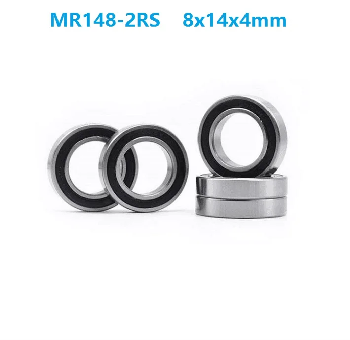 50pcs/100pcs/500pcs MR148RS MR148-2RS MR148 2RS RS 8x14x4 mm rubber sealed deep groove Ball Bearing Miniature 8*14*4mm