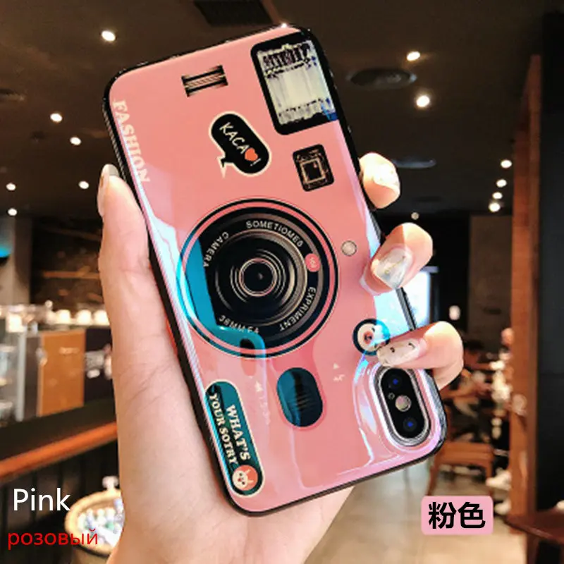 Для xiaomi redmi 7 note 7 чехол для камеры Blue Ray чехол для телефона redmi k20 k20 pro S2 note 4 5 6 note6/7pro 4 5 6 6A 5Plus - Color: Pink