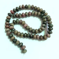 wholesale 1string natural rhodonite gem stone beads 5x8mmroundel specer beads for jewelry making 15 5