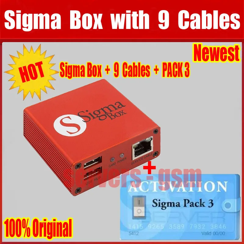 Оригинальная новейшая версия sigma box с 9 кабелями с пакетом 3 активация для t MTK-based Motorola Alcatel Huawei ZTE lenovo