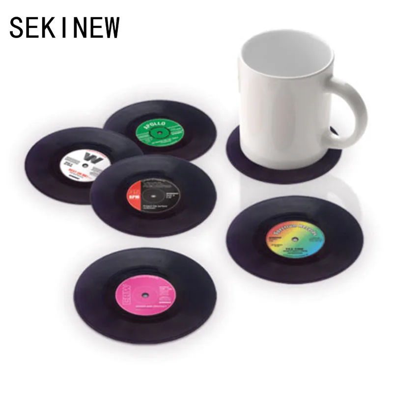 Виниловые подставки в стиле ретро 6 шт./компл.|cup drink holder|drink holderdrink cup holder |