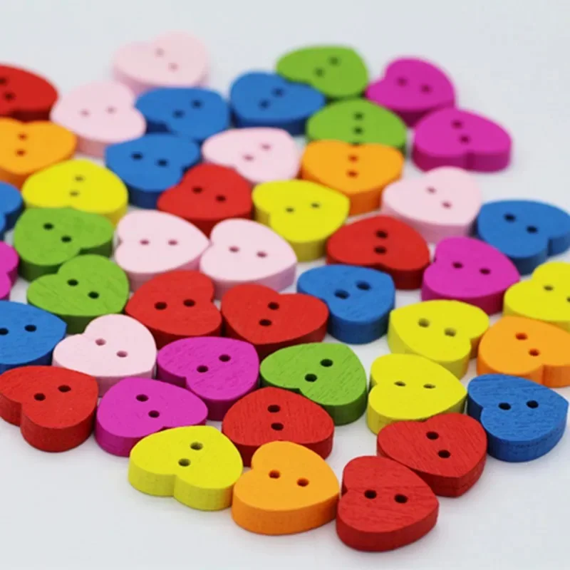 

Small wooden buttons Handmade with love buttons 20mm Natural Small wooden buttons