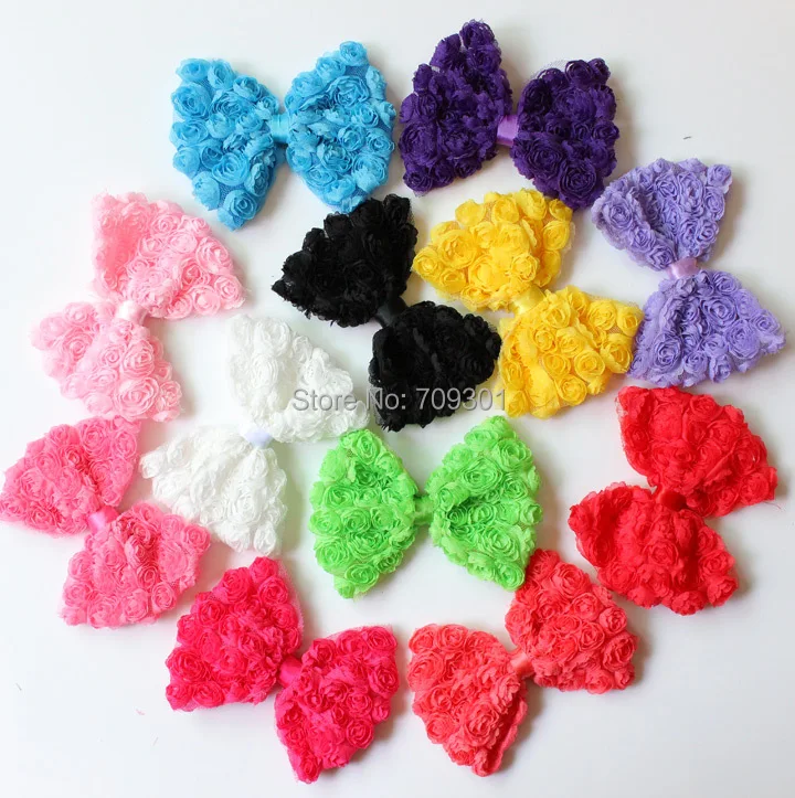 

24Pcs/Lot,4.5" Large Shabby Hair Bow Headband,Baby Hair Clip,Girl Fabric Bow,Nylon DIY Hairband,Kids Children Hairtie Accessorie