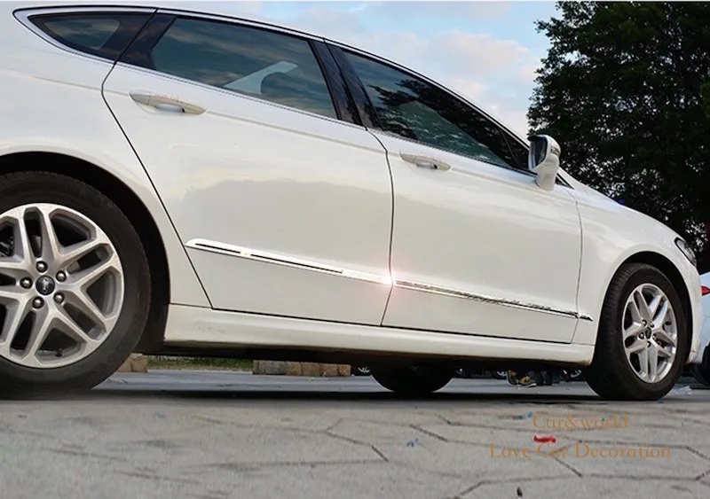 Для Ford Mondeo/Fusion MK4 2013 авто Кузова Боковая дверь кузова отделкой палочки, рейки литья 6 шт. автомобиля Средства для укладки волос