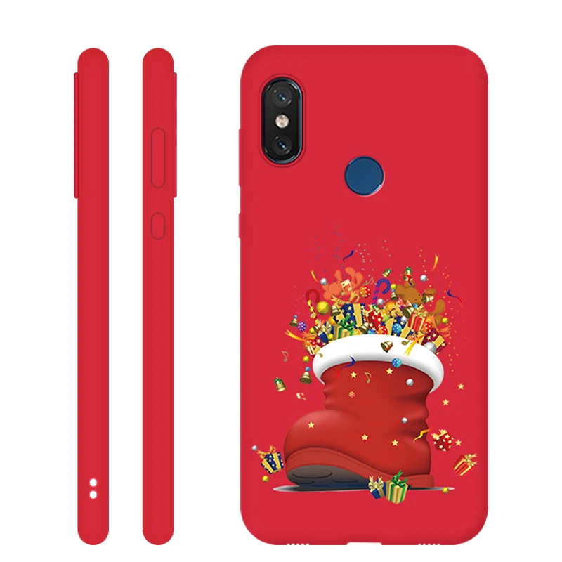 EiiMoo Silicone Phone Case For Xiaomi Mi 8 SE Mi8 Lite Soft Christmas Pattern Cover 6 A2 6X Pocophone F1 | Мобильные телефоны и