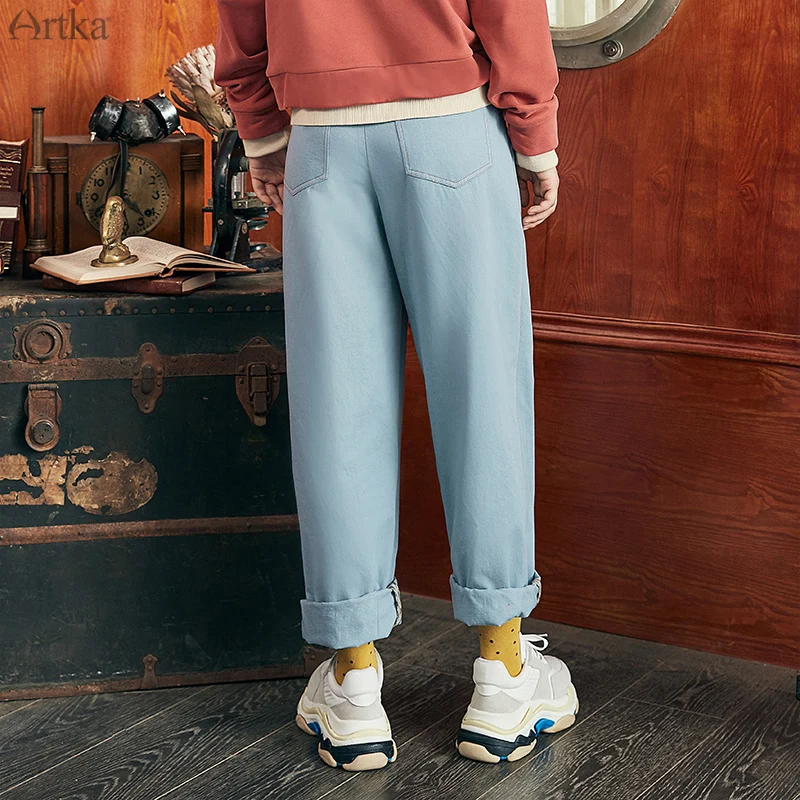 ARTKA 2019 новые осенние зимние женские брюки свободные модные с широкими штанинами