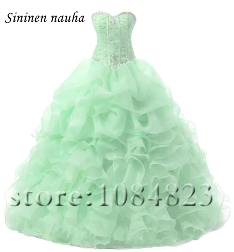 Бальные платья Quinceanera длинное вечерние платье из органзы с бисером бальное для