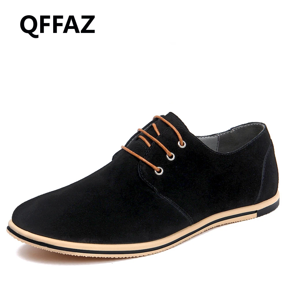 QFFAZ/Новинка 2018 года весенние мужские туфли-оксфорды из искусственной замши на