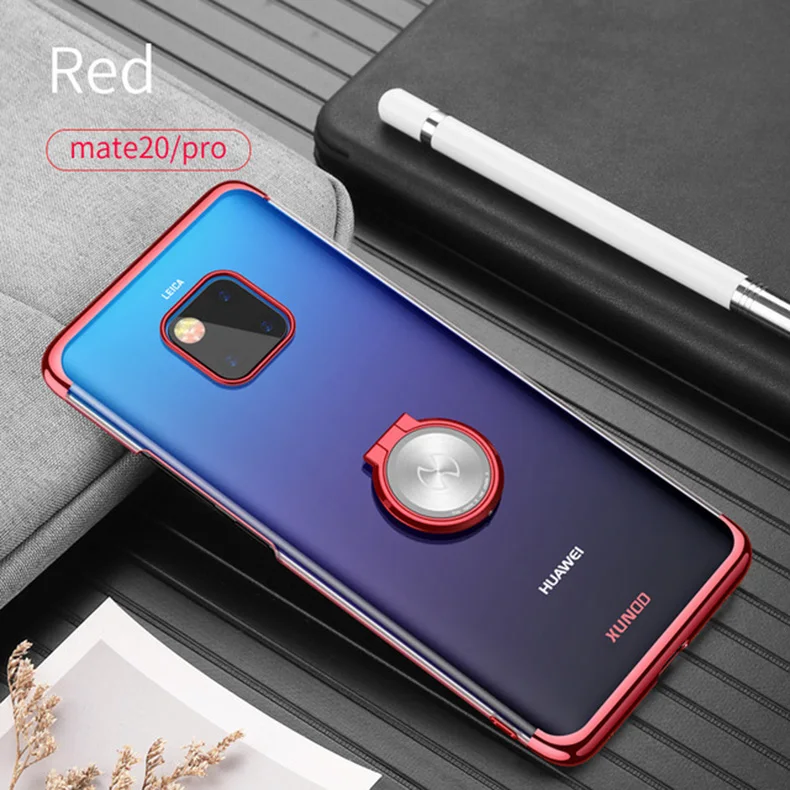 Xundd для huawei mate 20 Pro Чехол магнитный автомобильный держатель подставка кольцо палец Прозрачный PC задняя крышка для huawei mate 20 Pro mate 20 чехол