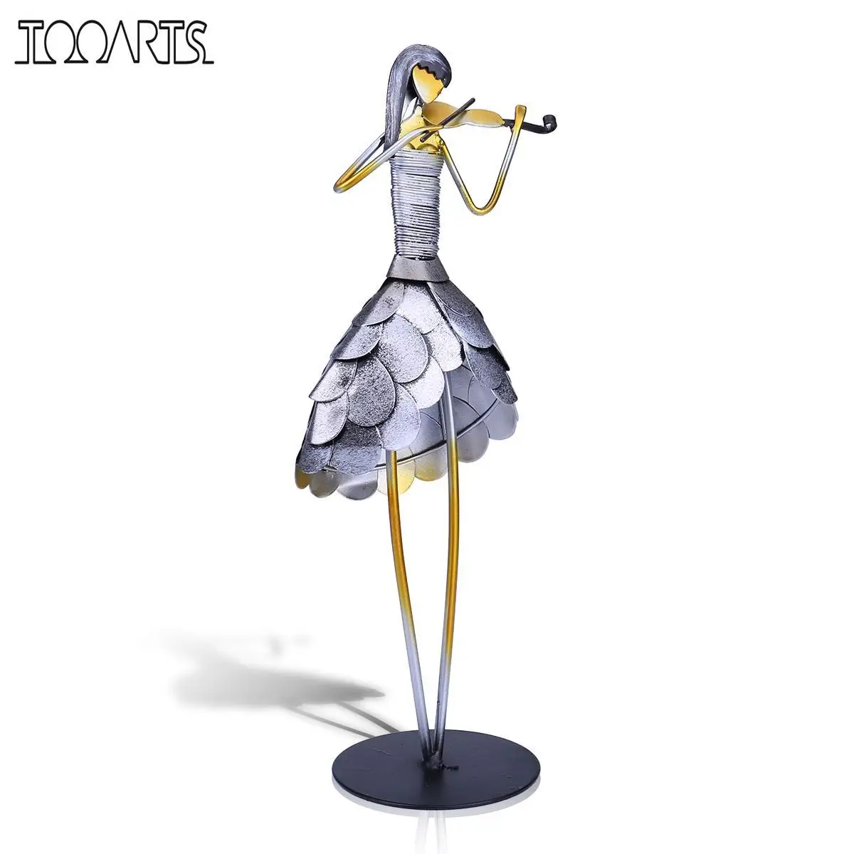 Tooarts Поющая девушка металлическое искусственное украшение для дома Экологичная