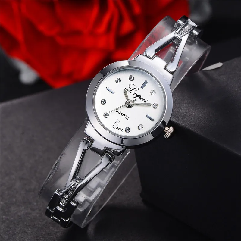 Lvpai женские часы с кристаллами бриллиантовый браслет кварцевые небольшие
