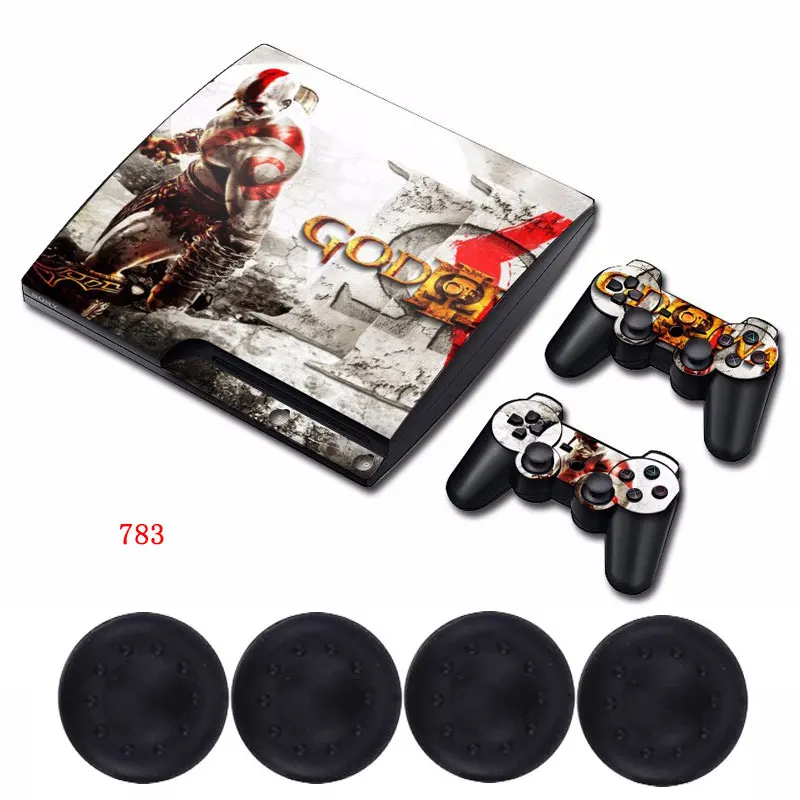 God of War Custom Sticker Viny Host Protective Film Skin Case &amp2x Controller Decals For Sony Playstation3 PS3 Slim Console |