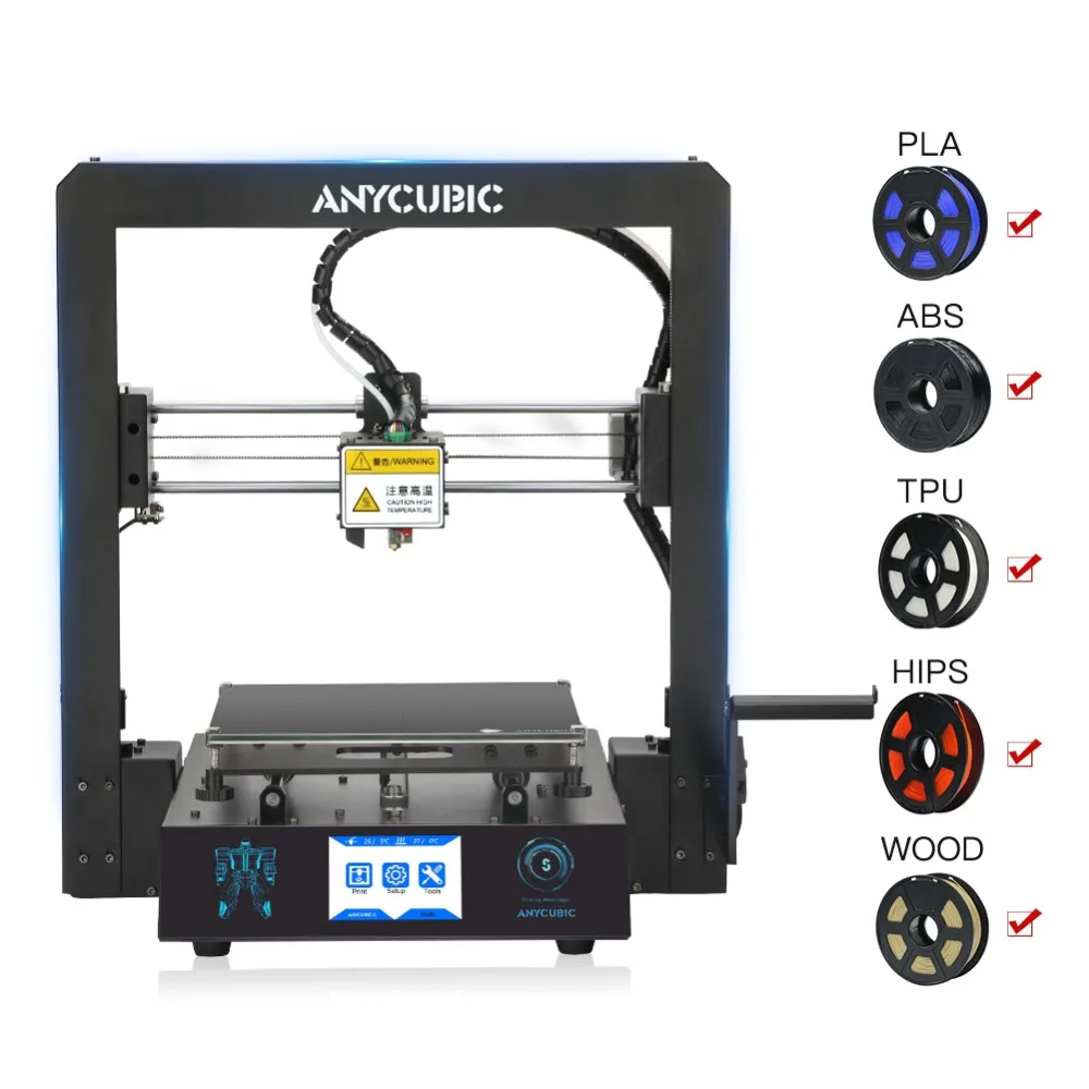 3D принтер Anycubic Mega s филаментная печать полностью металлическая рама промышленный