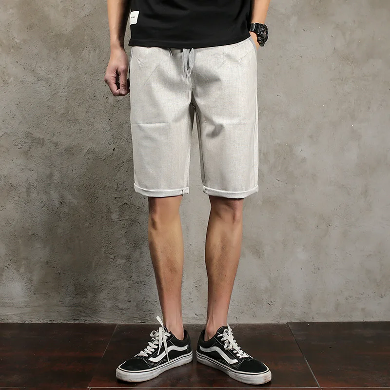 Мужские шорты удобная ткань новинка 2017 хит продаж летние свободные льняные