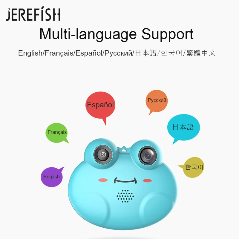 JEREFISH HD лягушка детский фотоаппарат цифровой фото камера Juguetes фотографии подарок на день рождения Прохладный Дети Новые