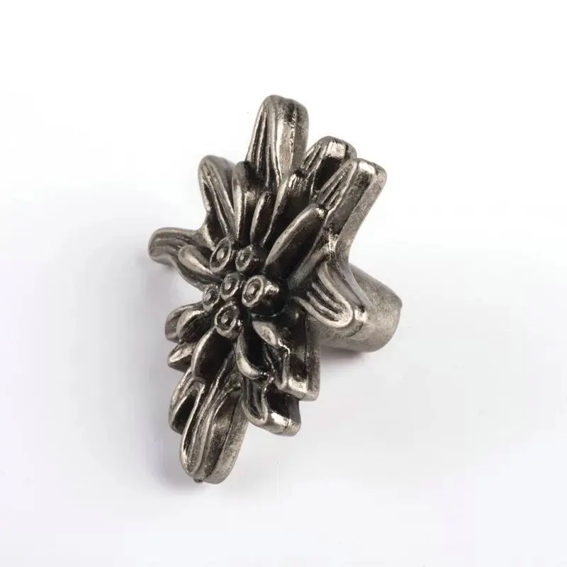 Дизайнерские Кухонные дверные ручки с хризантемой для ящиков шкафов винтажные