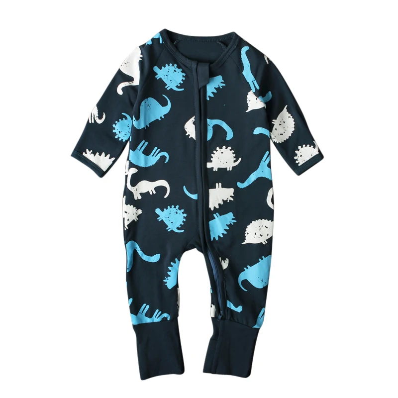 2017 Осенний комбинезон для новорожденных детские комбинезоны с принтом животных