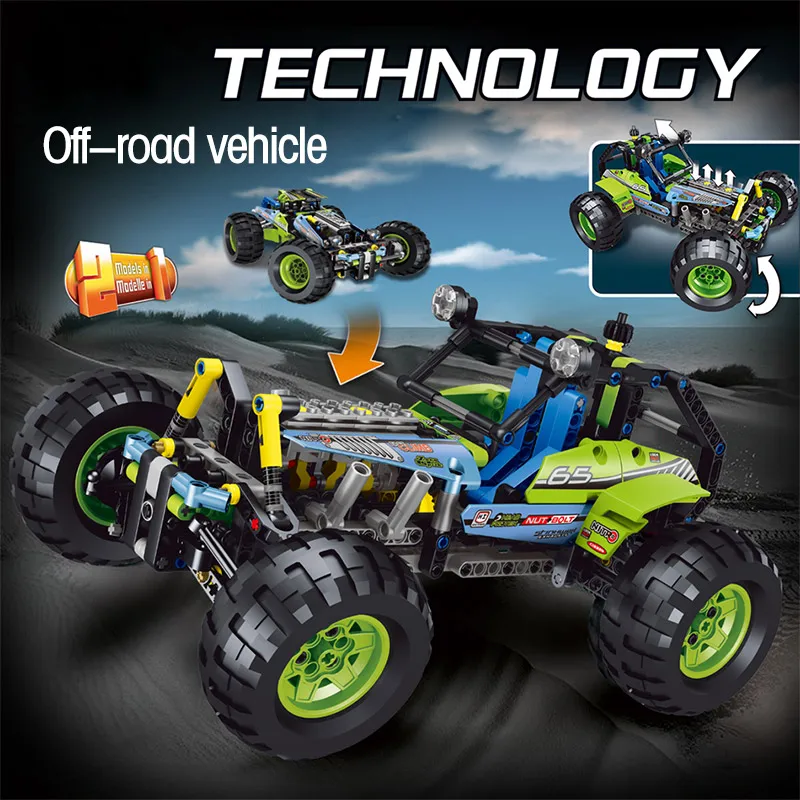 Строительные блоки серии New Technic 42037 технология модель автомобиля наборы SUV сделай