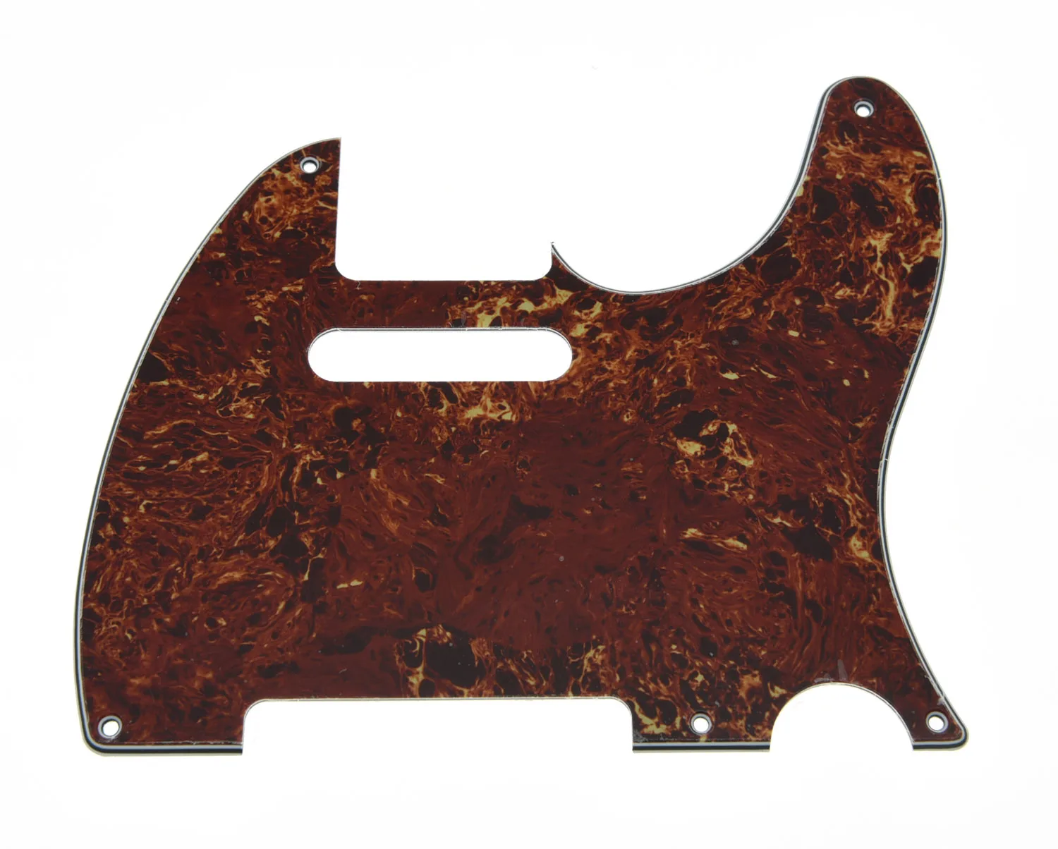 KAISH Telecaster Pickguard винтажный телегитарный стиль 5 отверстий Накладка для защиты деки с винтами различные цвета для телегитары - Цвет: Vintage Tortoise