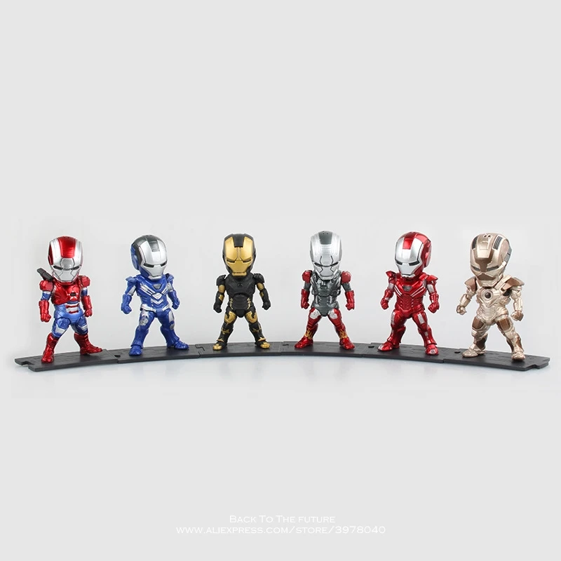 Disney Marvel Мстители Железный человек 3 6 шт./компл. 10 см фигурка коллекция украшений