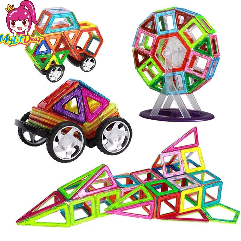 Mylitdear Big Size Magnetic Designer Construction Set Model &amp Building Toy Magnets Blocks Educational Toys For Children | Игрушки и